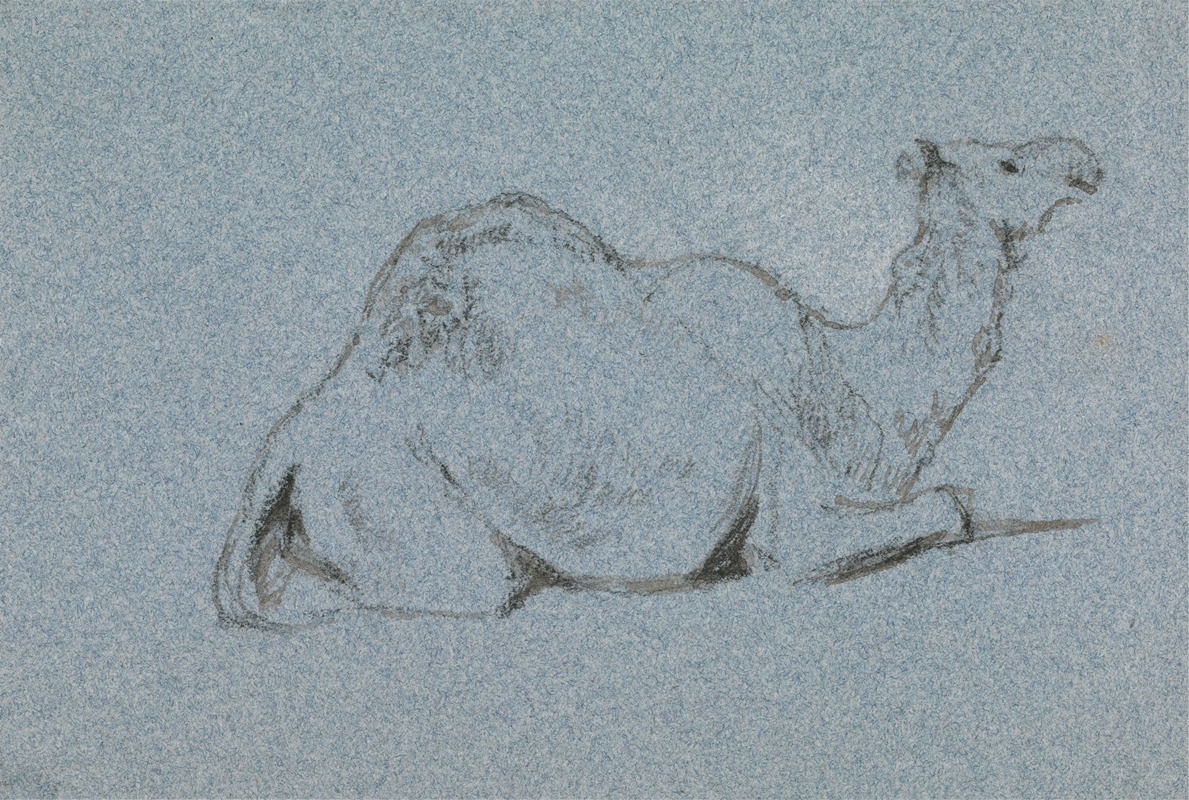 George Jones - A Camel Resting, Side View to the Right