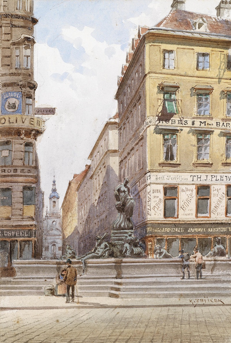 Karl Wenzel Zajicek - Donnerbrunnen am Neuen Markt