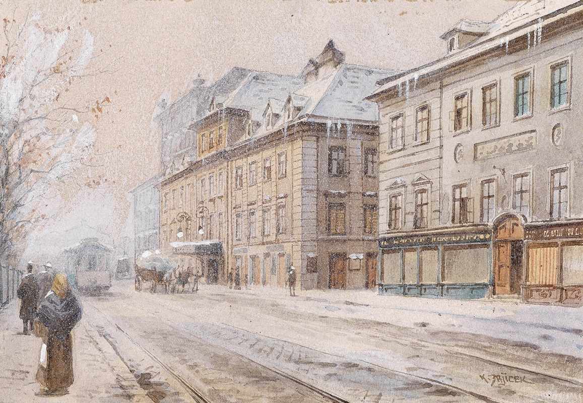 Karl Wenzel Zajicek - Theater an der Wien im Winter
