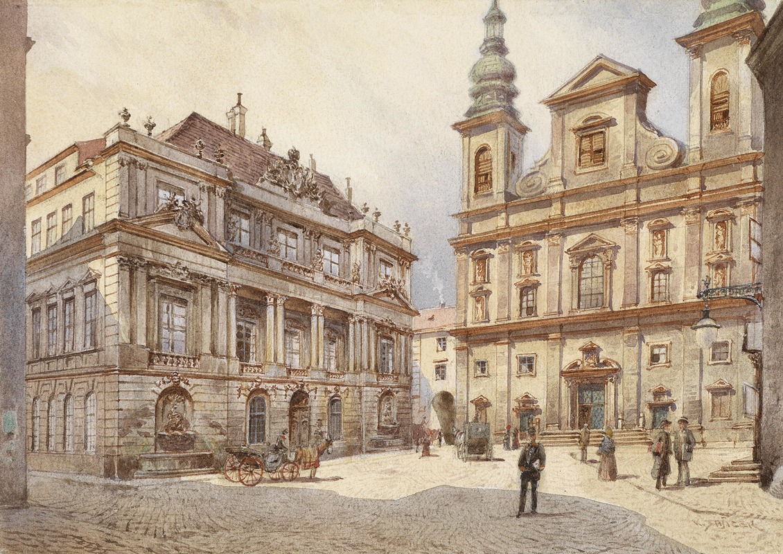 Karl Wenzel Zajicek - Wien Jesuitenkirche und alte Universität