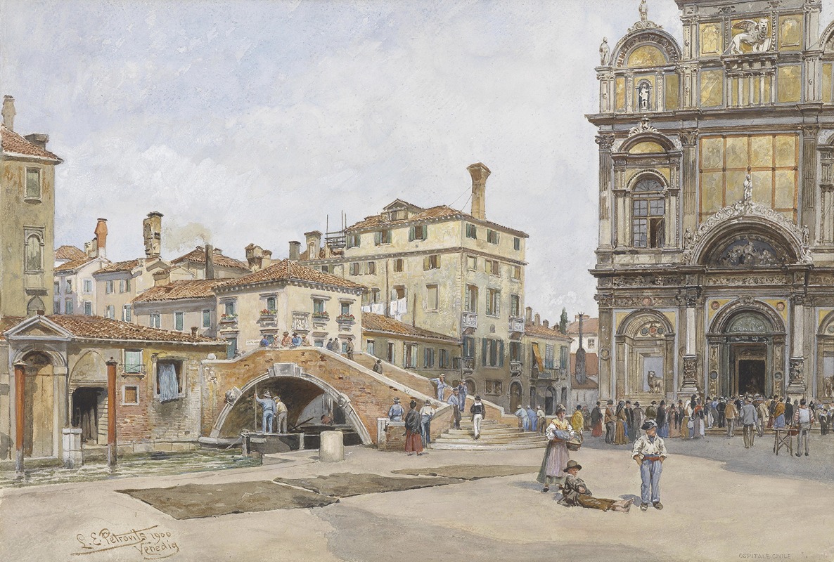 Ladislaus Eugen Petrovits - Venezia Sucola grande di San Marco