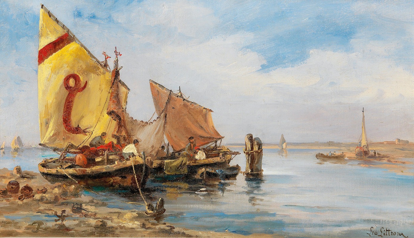 Leontine von Littrow - Fishermen in the Venetian Lagoon