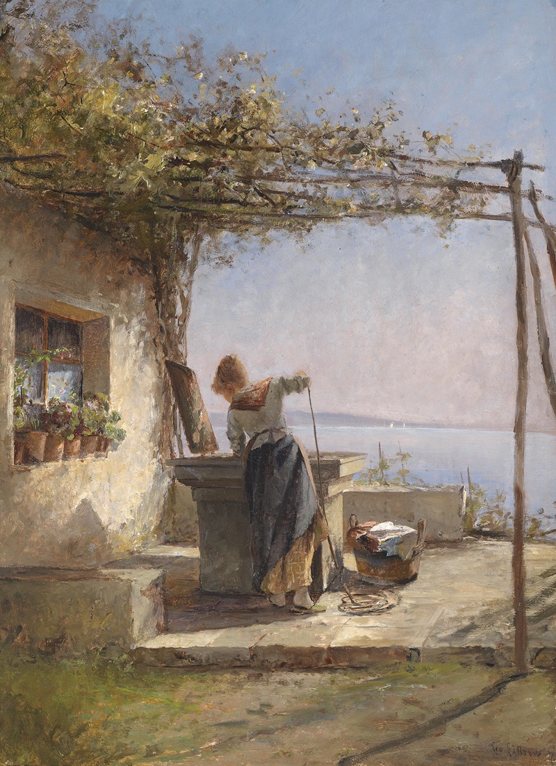 Leontine von Littrow - Wäschermädel am Brunnen