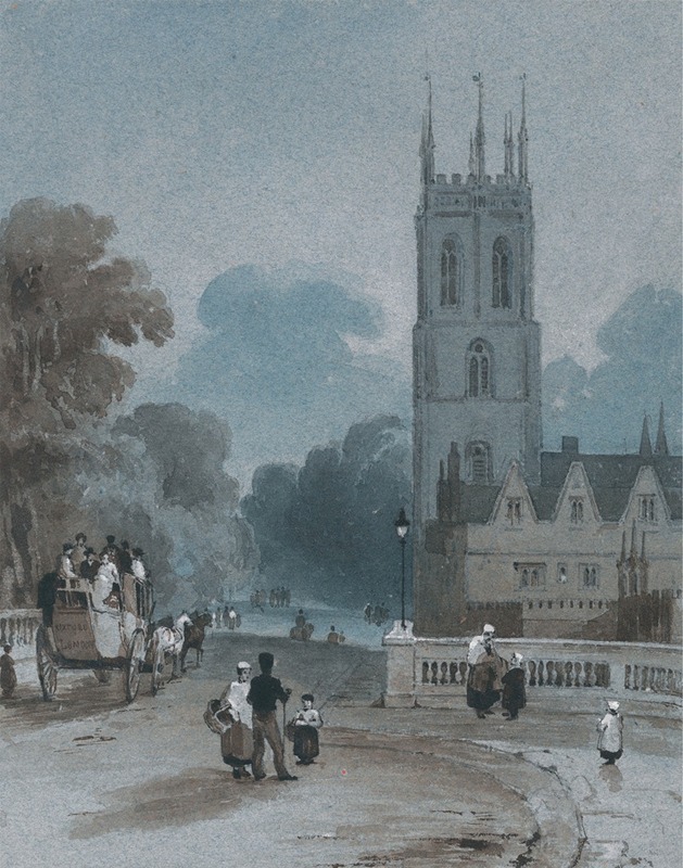 George Jones - Magdalen Tower and Bridge, Oxford