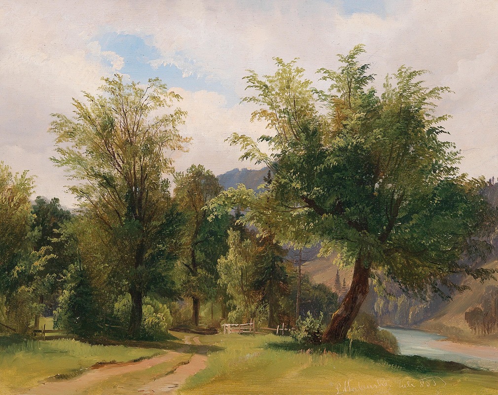 Ludwig Halauska - Landscape with Rivere