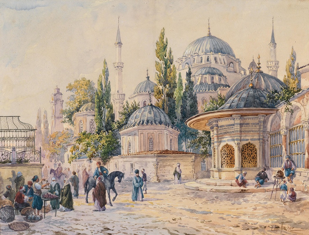 Ludwig Hans Fischer - The Sehzade Mosque in Laleli, Istanbul