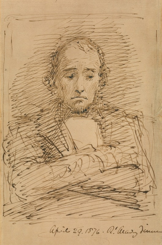 George Richmond - Benjamin Disraeli, Sketched at a Royal Academy Dinner