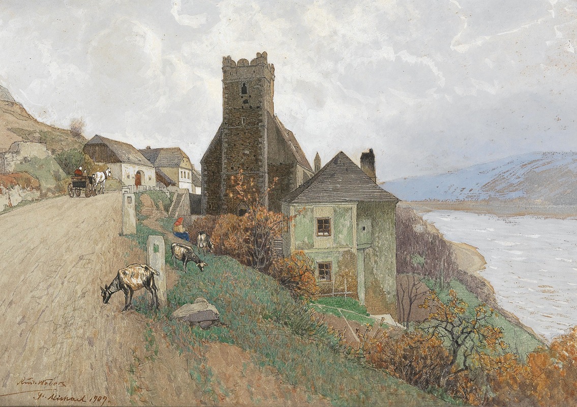 Rudolf Weber - Donauufer in St Michael