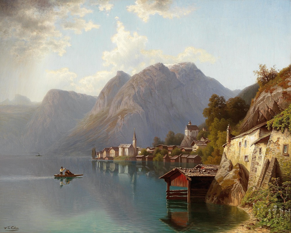 Theodor Nocken - View of Hallstatt