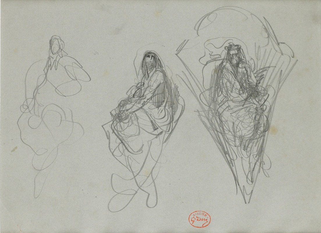 Gustave Doré - Three Studies