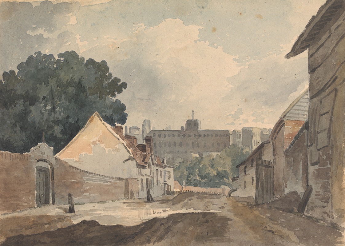 Thomas Sully - Street Scene, Lined with Buildings