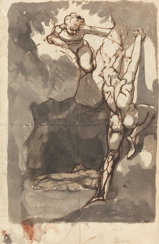 Henry Fuseli - Study for ‘Finding of the Body of Bassanio’