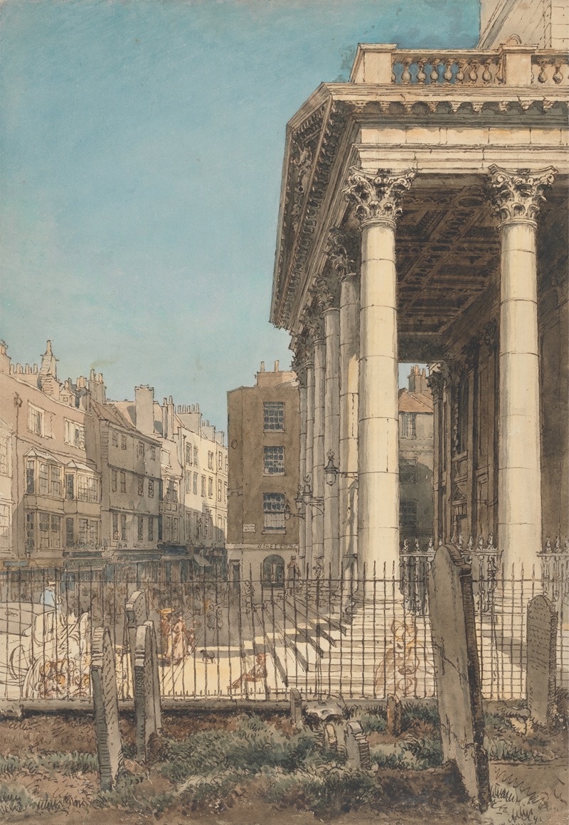 William Henry Hunt - The Portico of St. Martin-in-the-Fields