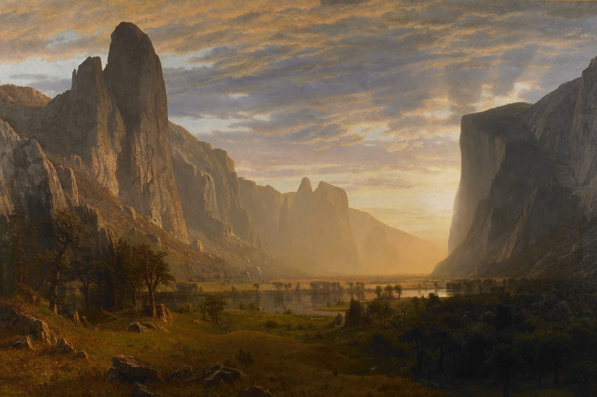 Albert Bierstadt - Looking Down Yosemite Valley, California
