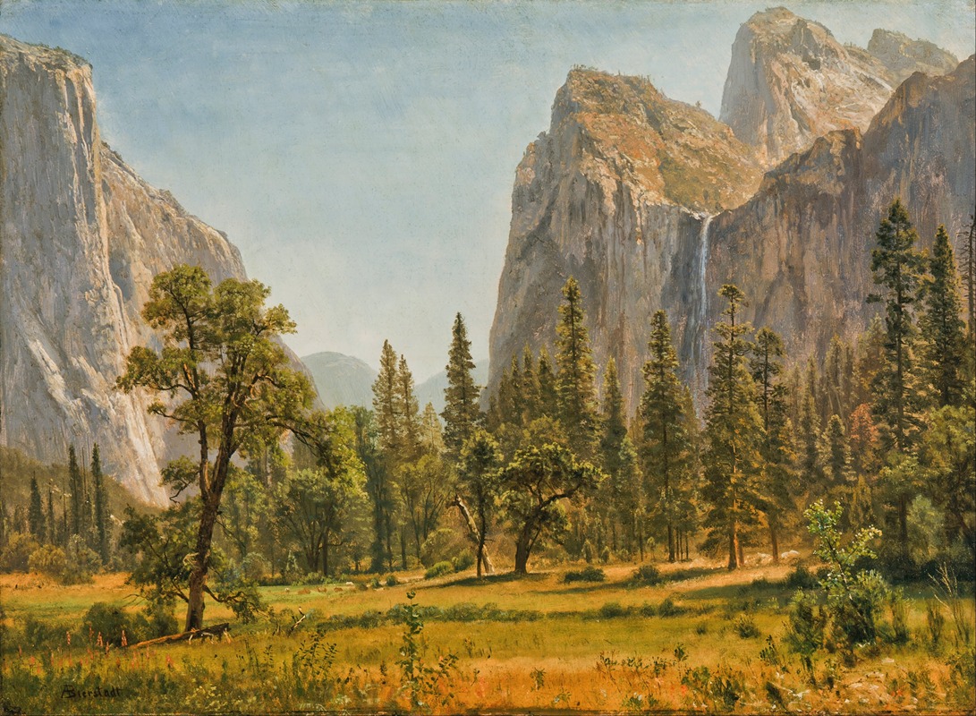 Albert Bierstadt - Bridal Veil Falls, Yosemite Valley, California