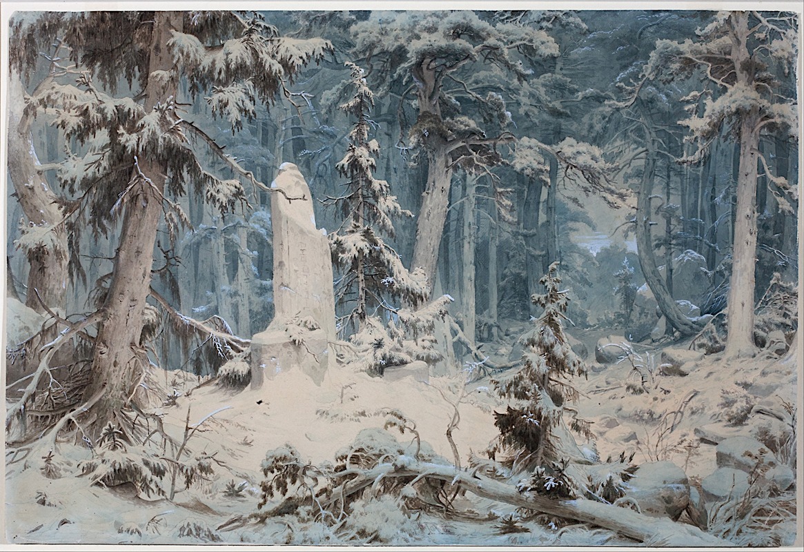 Andreas Achenbach - Snowy Forest