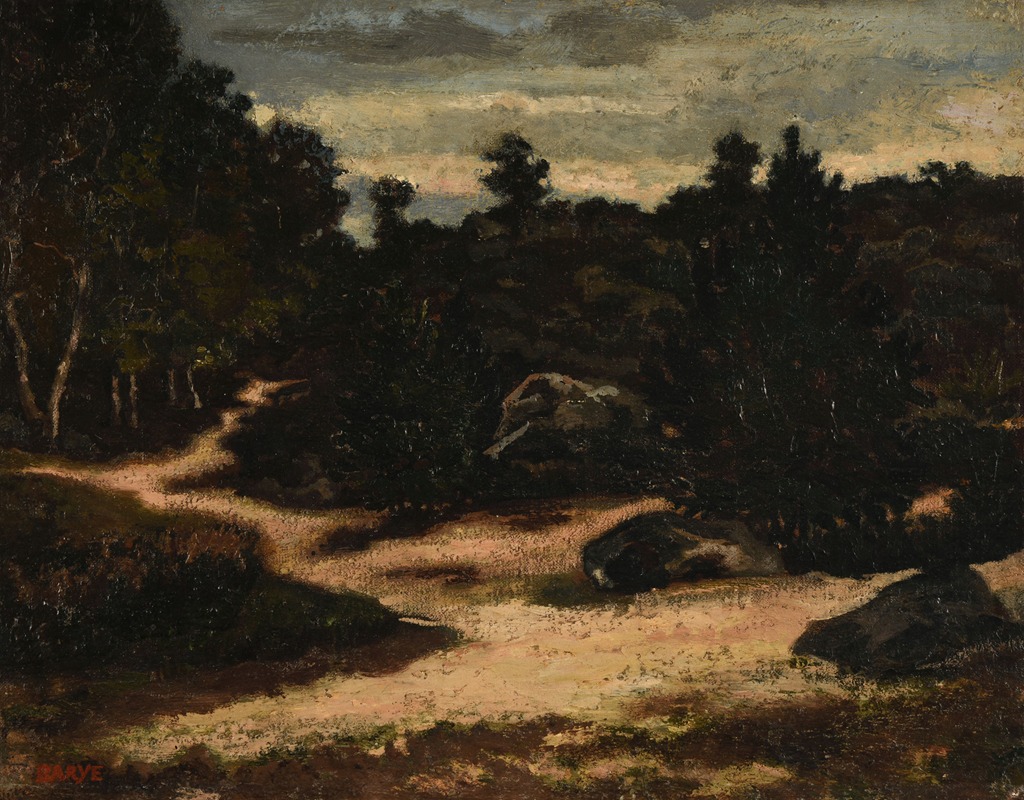 Antoine-Louis Barye - Chemin sableux en forêt de Fontainebleau