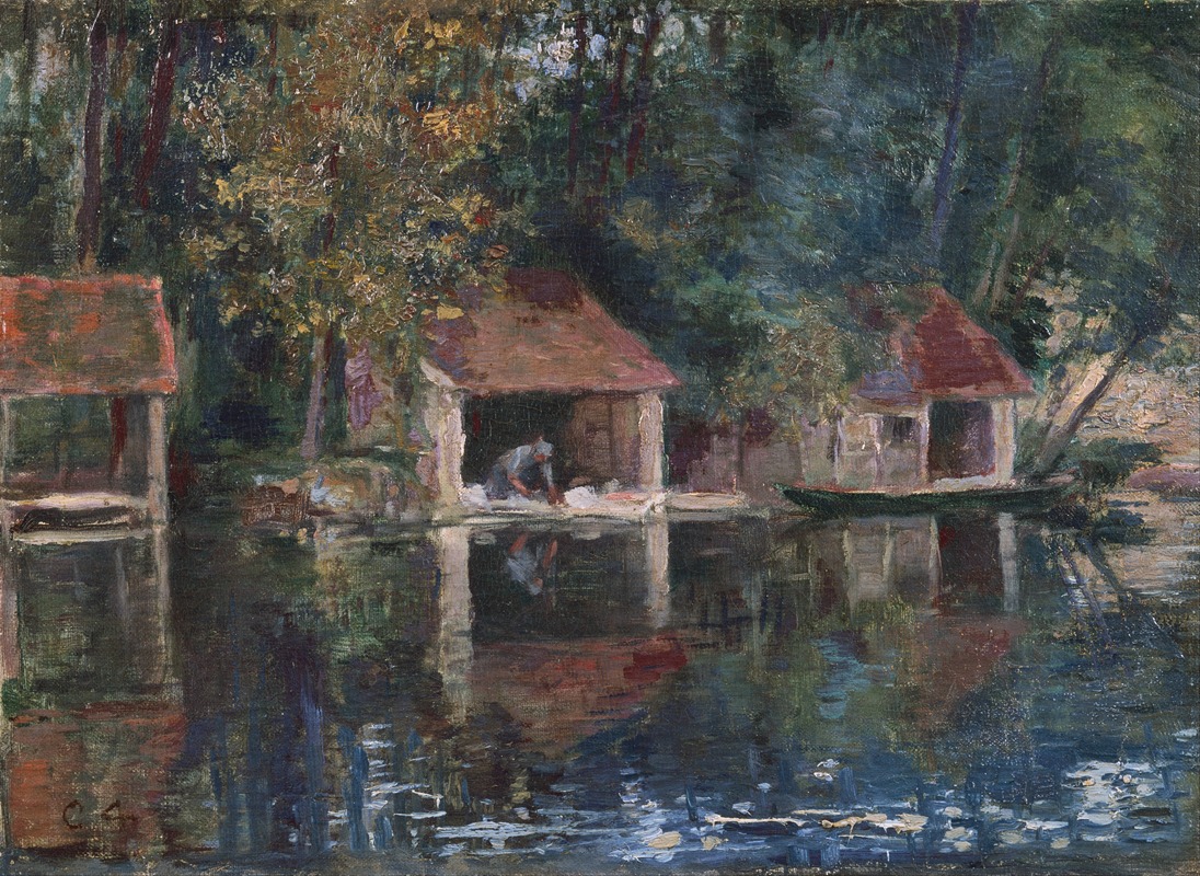 Asai Chū - Washing Place in Grez-sur-Loing