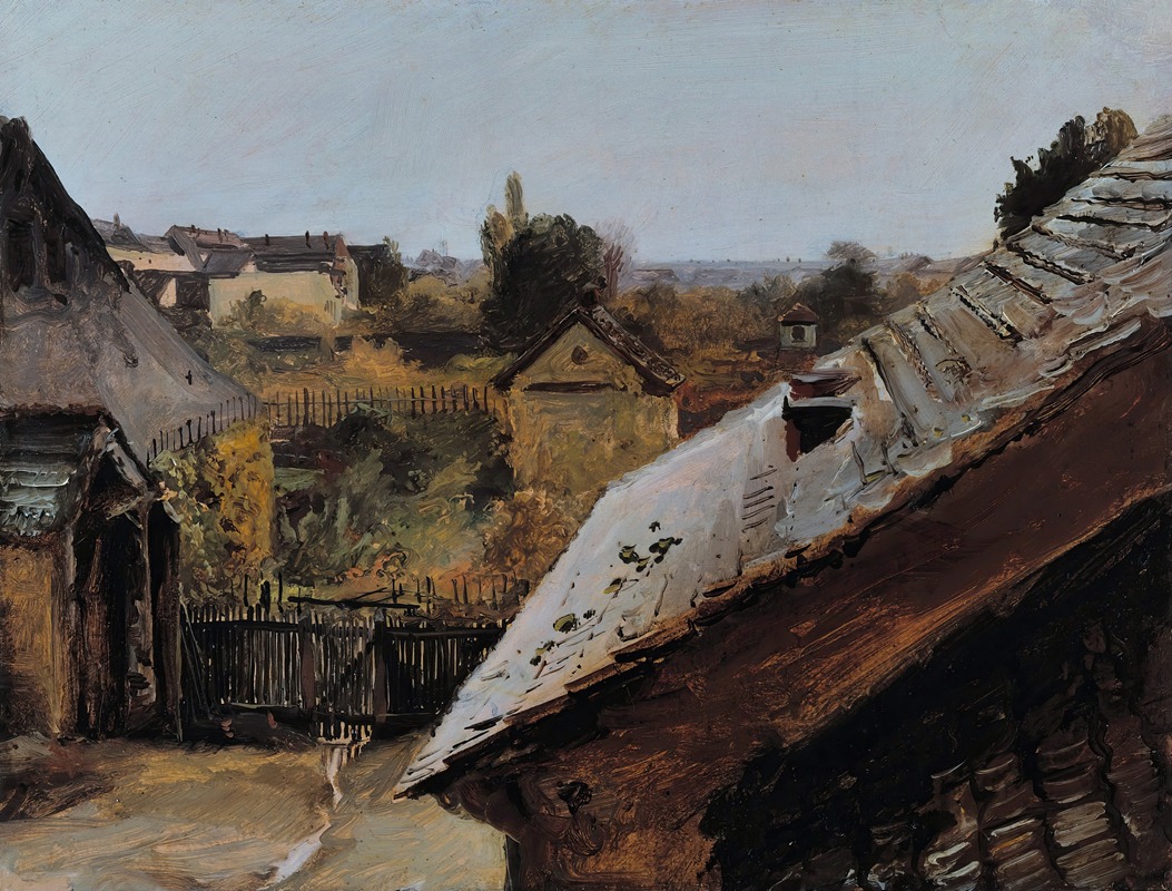 Carl Blechen - View of Roofs and Gardens