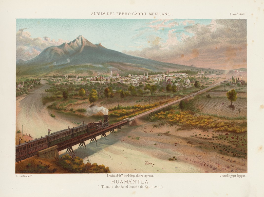 Casimiro Castro - Huamantla; (Tomado desde el Puente de Sn. Lucas), plate 22