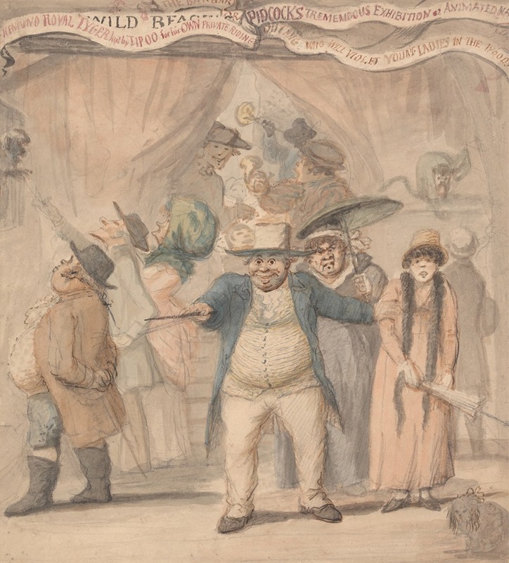 Henry William Bunbury - Entrance to Pidcock’s Exhibition Tent at a Fair