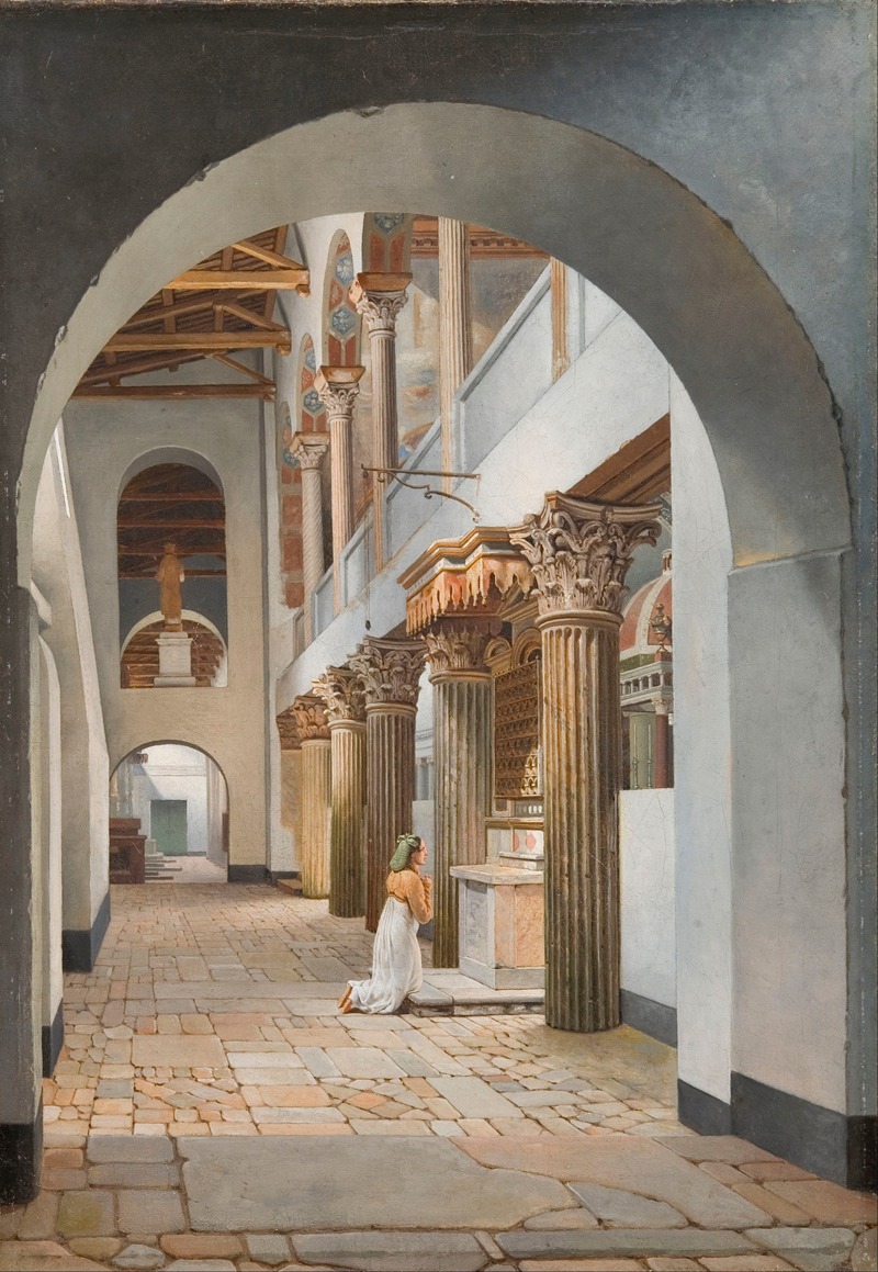 Christoffer Wilhelm Eckersberg - View of the Church of San Lorenzo fuori le Mura