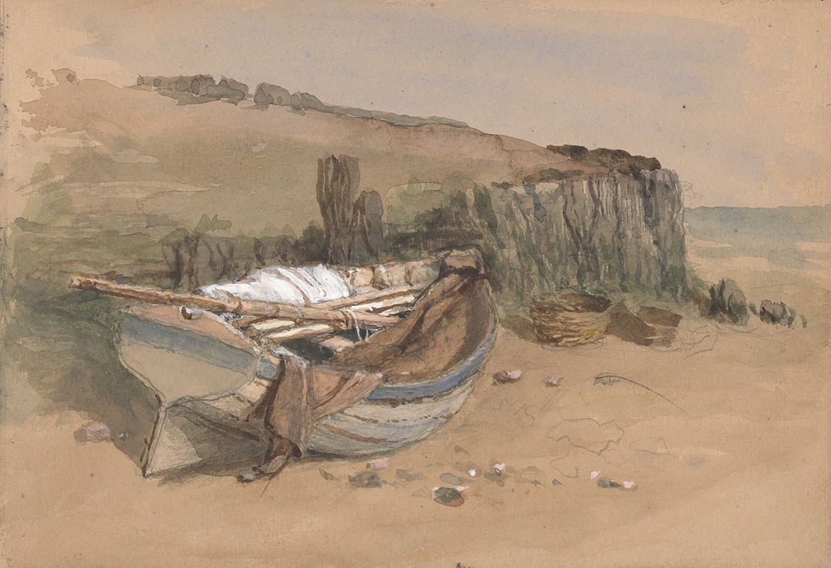 Clarkson Stanfield - Study of a Beached Fishing Boat