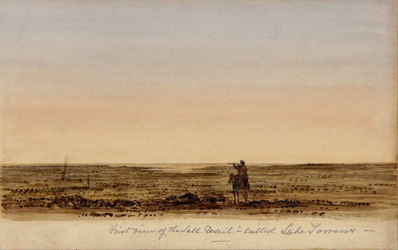 Edward Charles Frome - First view of the salt desert – called Lake Torrens