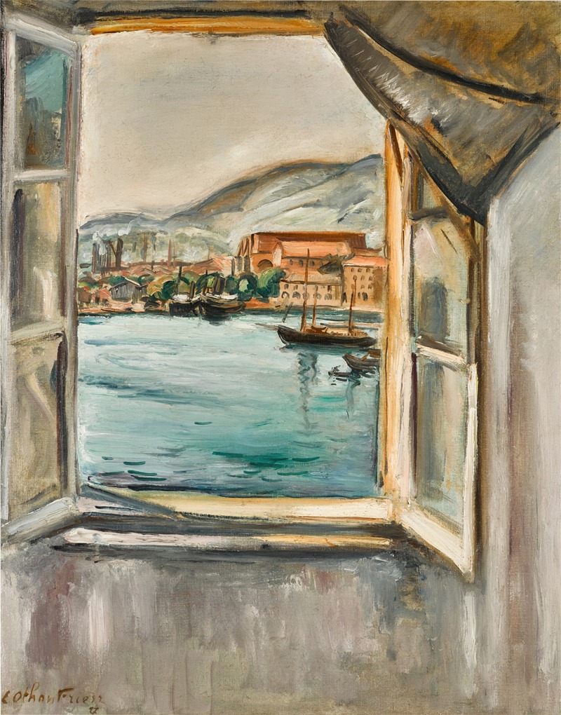 Emile Othon Friesz - La fenêtre sur le port de Toulon