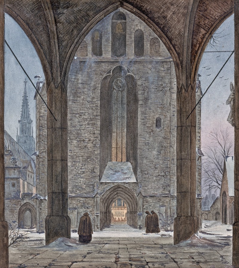 Ernst Ferdinand Oehme - Cathedral in Winter