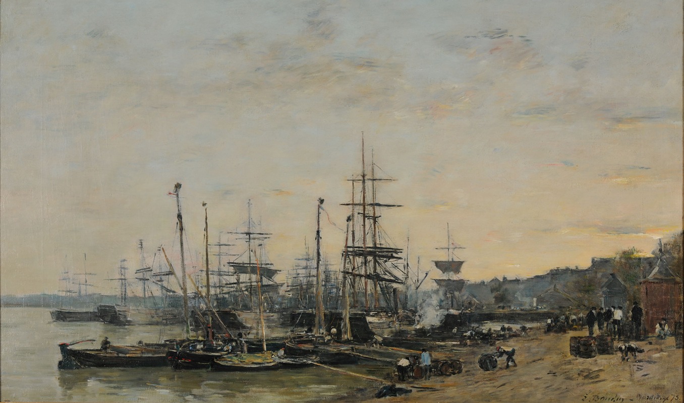 Eugène Boudin - Le port de Bordeaux, vu du quai des Chartrons