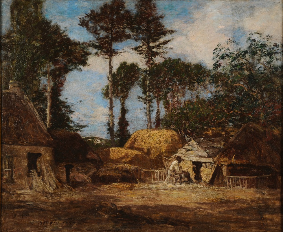 Eugène Boudin - Une ferme bretonne