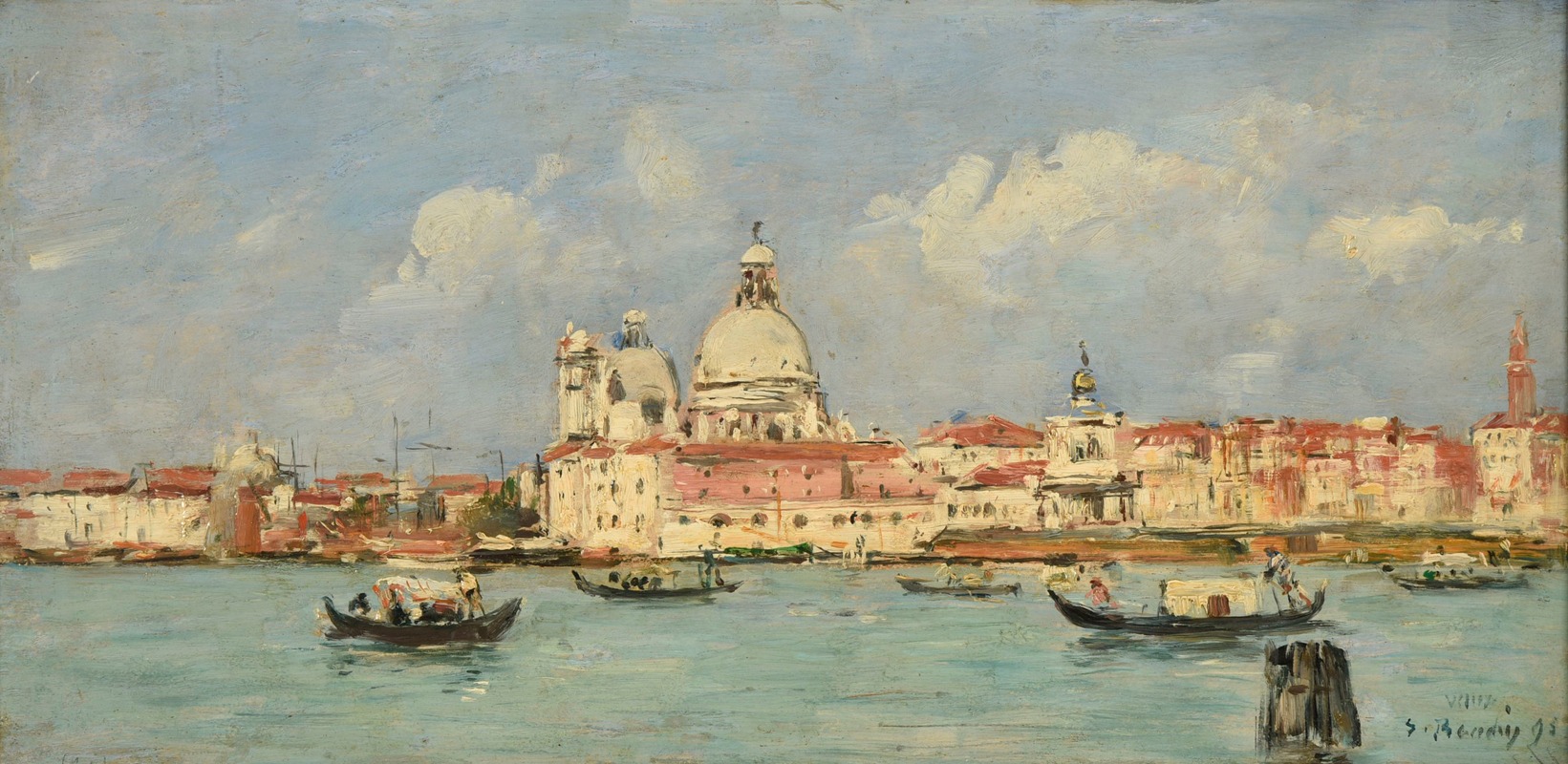 Eugène Boudin - Venise. La douane et Notre-Dame-de-la-Salute