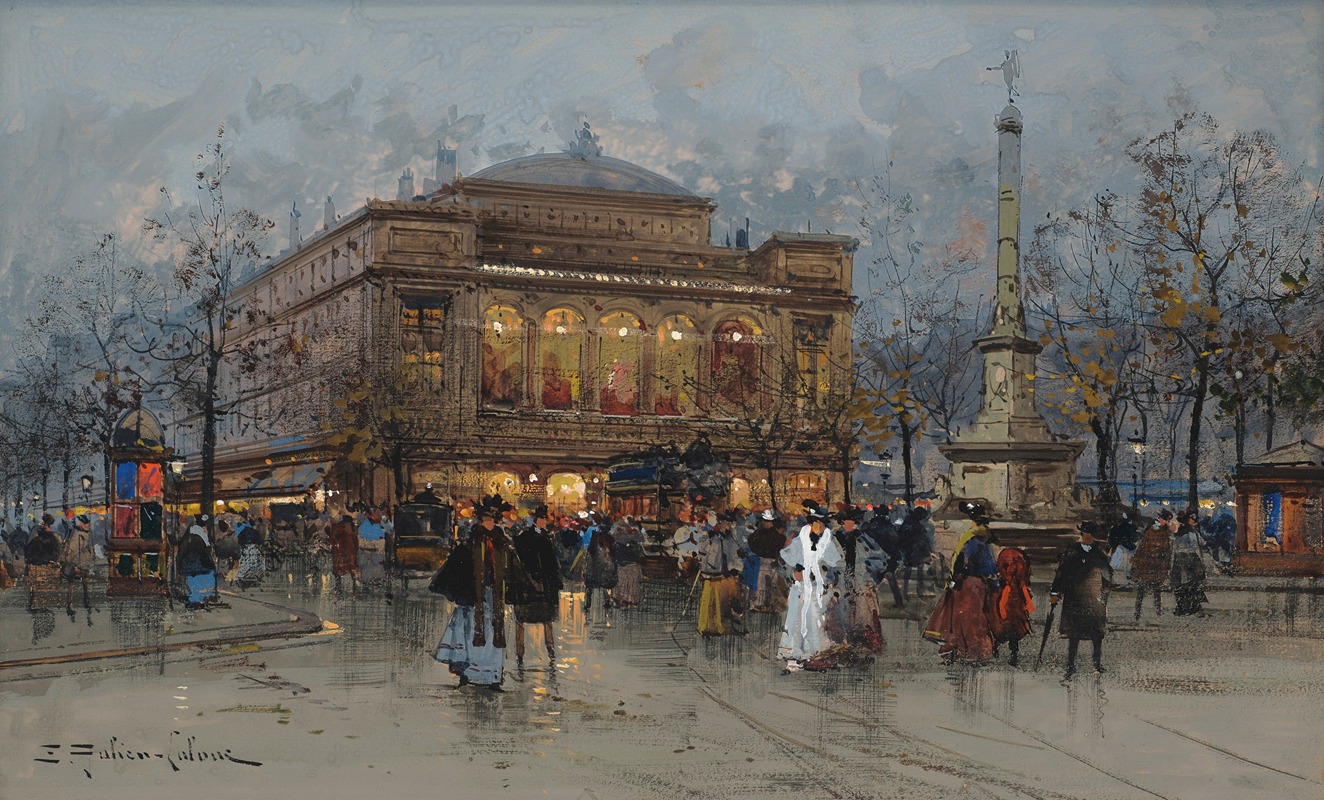 Eugène Galien-Laloue - Le Théâtre du Châtelet, Paris