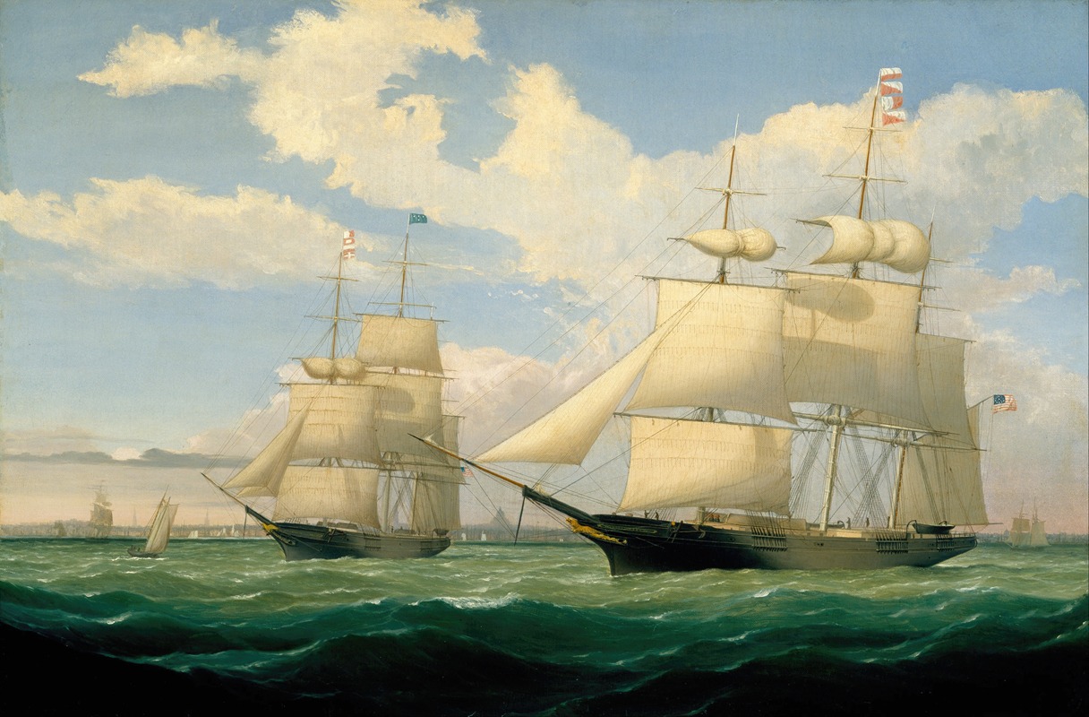 Fitz Henry Lane - The Ships ‘Winged Arrow’ and ‘Southern Cross’ in Boston Harbor