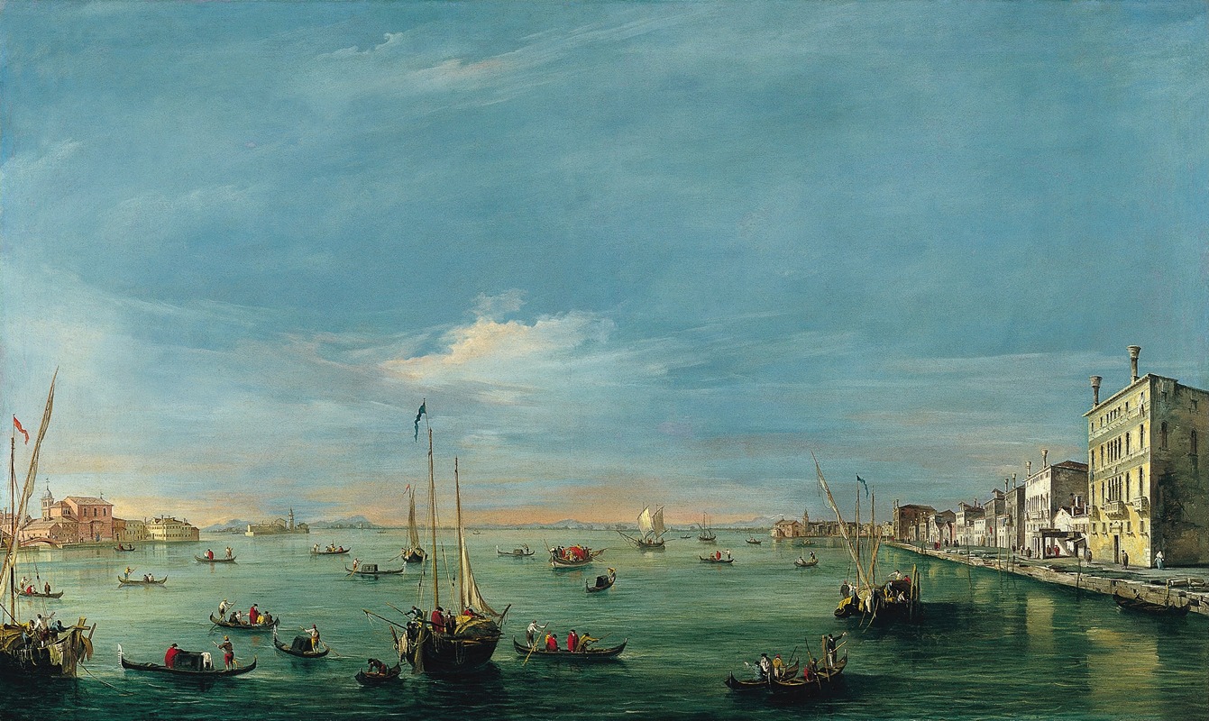 View of the Giudecca Canal and the Zattere by Francesco Guardi - Artvee
