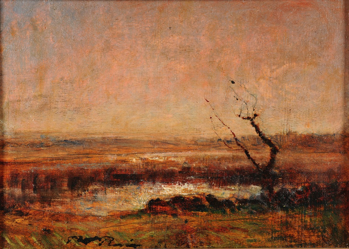 François-Auguste Ravier - Étude de paysage