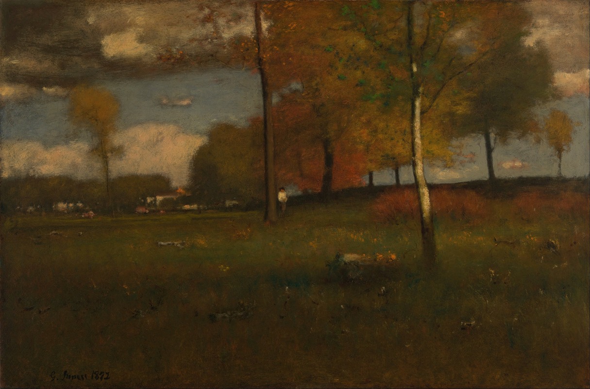 George Inness - Near the Village, October