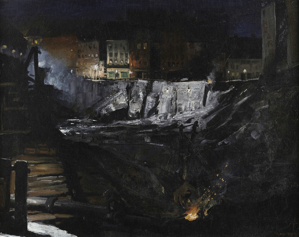 George Wesley Bellows - Excavation at Night 