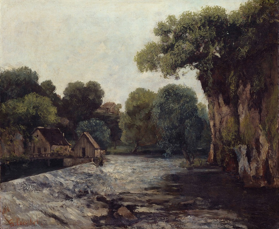 Gustave Courbet - The Weir at the Mill