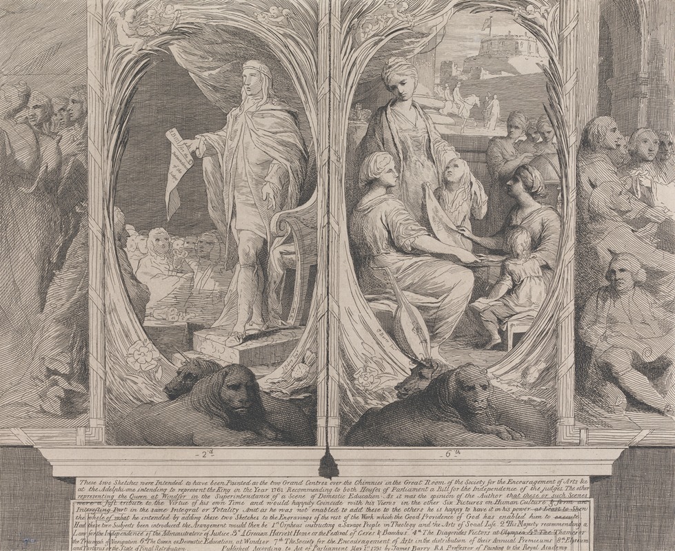 James Barry - His Majesty Recommending a Law (Designs for the Walls of the Great Room of the Society for the Encouragement of the Arts)