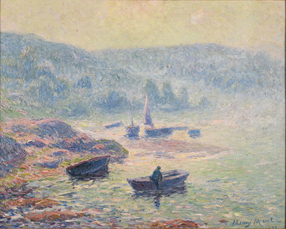 Henry Moret - Brume sur la rivière à Pont-Aven