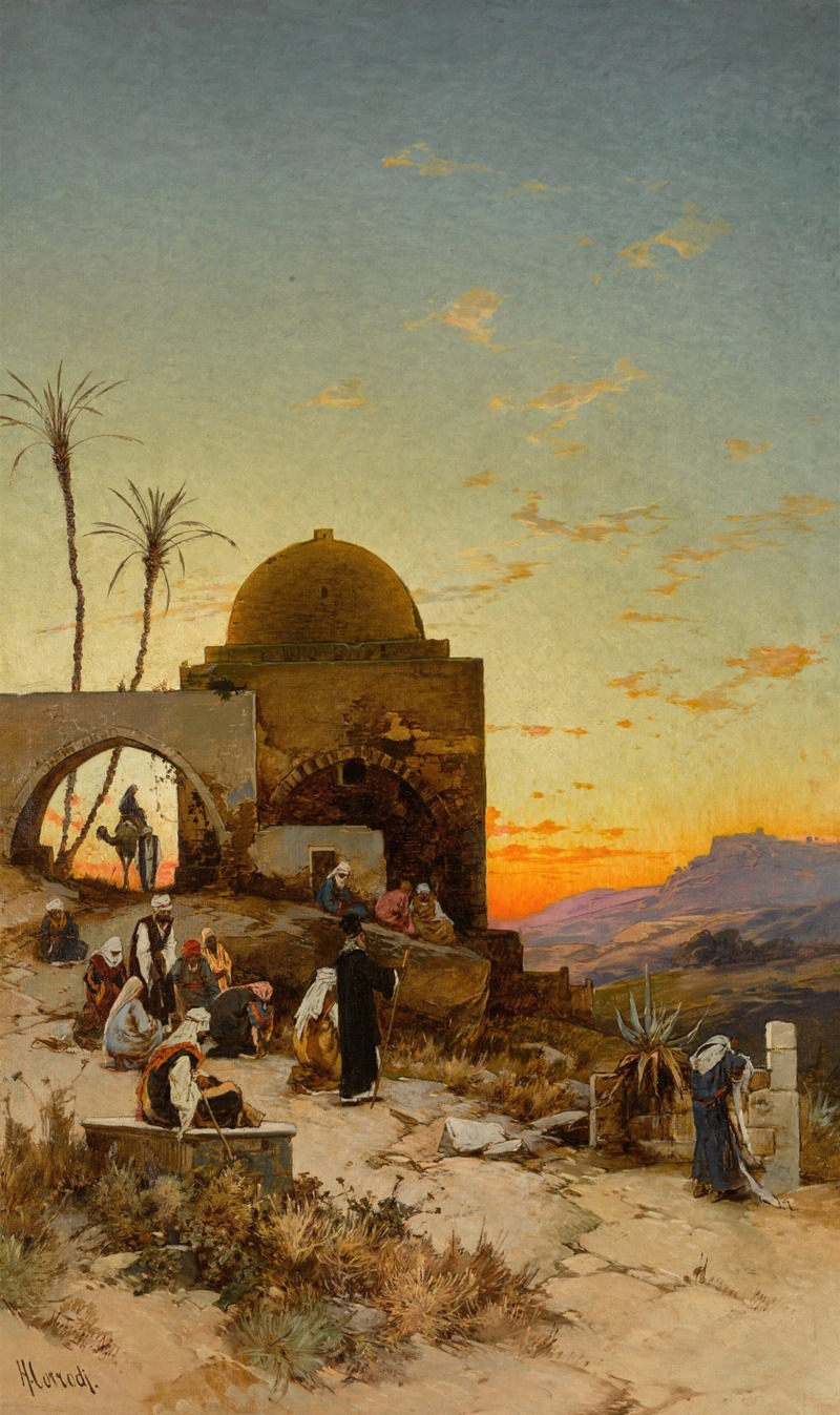 Hermann David Salomon Corrodi - Evening Prayers Outside Jerusalem