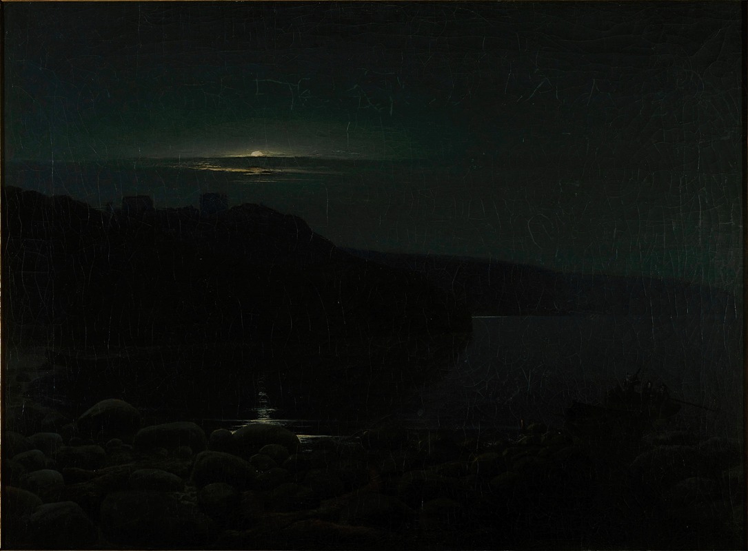 Holger Drachmann - Hammershus in the moonlight