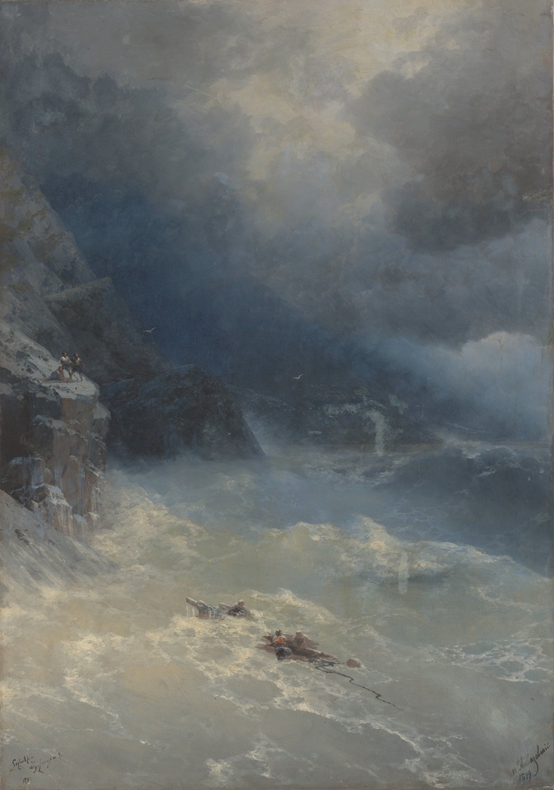 Ivan Konstantinovich Aivazovsky - The storm at Cape Aya