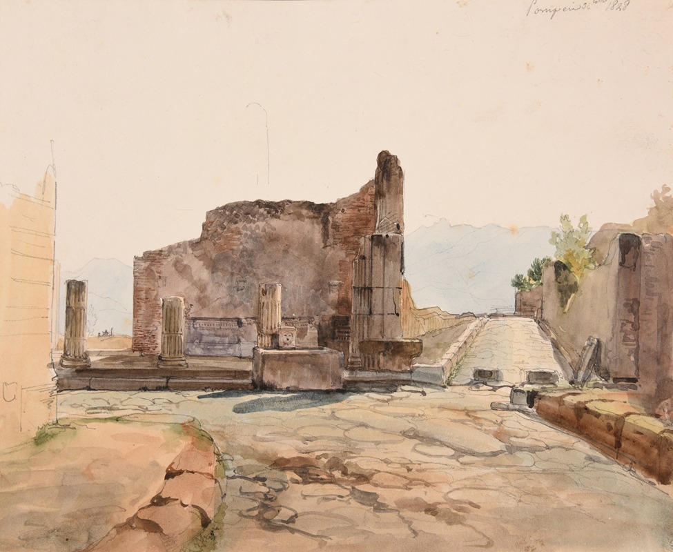 Jacques-Raymond Brascassat - Rues et ruines à Pompéi
