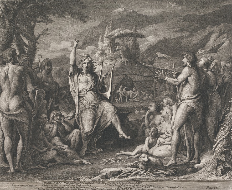 James Barry - Orpheus instructing..in Theology (Designs for the Walls of the Great Room of Society for the Encouragement of the Arts)