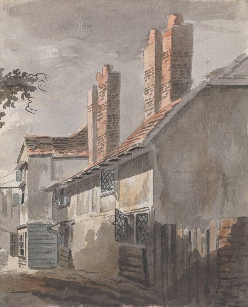 James Miller - View of a Building with Chimneys