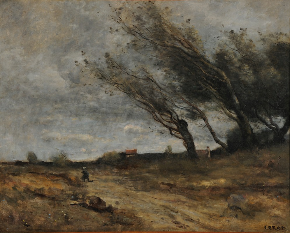 Jean-Baptiste-Camille Corot - Le Coup de vent