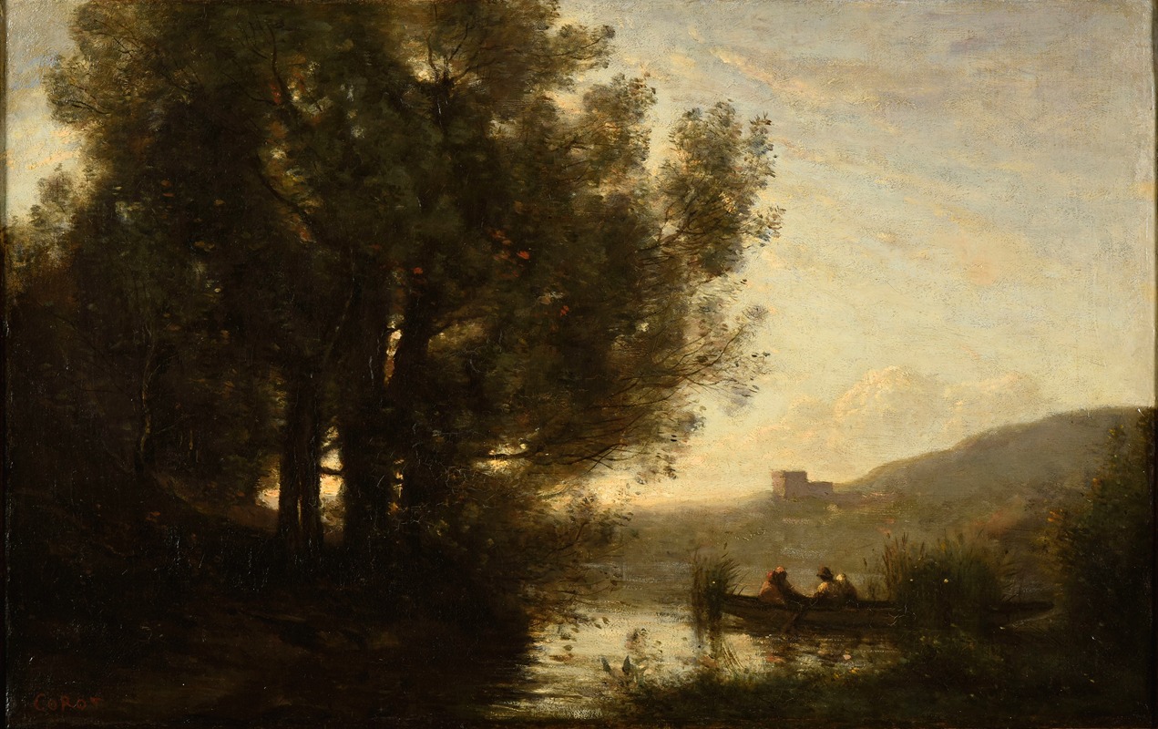 Jean-Baptiste-Camille Corot - Le Passage de la rivière